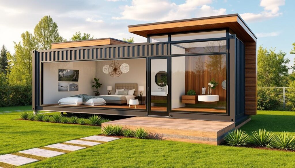Stylish 40FT Container Home with 3 bedrooms and 2 bathrooms from Amazon